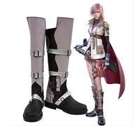 Hot Game Final Fantasy XIII Lightning Cosplay Shoes Fancy Boots Customized Size