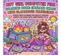 Hot Girl Dumpster Fire Coloring Book: Embrace Chaos with Glamorous Confidence: Stress-Free Coloring for Adults Thriving Amidst the Chaos with Unbothered Style