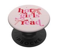 Hot Girl Lee Lindos Arcos Preppy Book Lover Pink Bookish PopSockets PopGrip Adhesivo