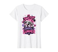 Hot Girl Summer Jimothy Seattle Raccoon Gafas de Sol Camiseta gráfica económica, Mujer, Blanco, S