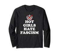 Hot Girls Hate Fascism Resist Fascism Antifascism No Fascism Manga Larga