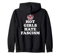 Hot Girls Hate Fascism Resist Fascism Antifascism No Fascism Sudadera con Capucha
