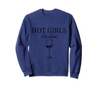 Hot Girls Sip Slow Cute Cóctel Diseño Estético Sudadera