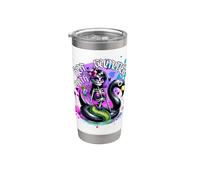 Hot Goth, ropa gótica de verano, camiseta de verano, diseño de sirena con forma de esqueleto Vaso térmico de acero inoxidable de doble pared