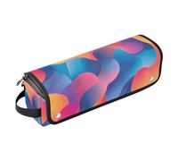 Hot Hair Tools Bolsa de viaje con alfombrilla de hierro, a prueba de polvo, para alisar el cabello, rizador, secador de pelo, patrón de color degradado abstracto
