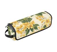 Hot Hair Tools Bolsa de viaje con alfombrilla de hierro de gran capacidad para planchas planas, alisadoras, rizadores, flores de belleza de árbol de ducha dorado de Tailandia