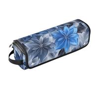 Hot Hair Tools - Bolsa de viaje con almohadilla resistente al calor, organizador de accesorios de peinado extraíble para planchas, alisadores, rizadores, patrones de flores, tonos azules y grises