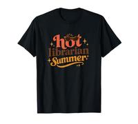 Hot Librarian Summer Funny Reading Aesthetic Book Camiseta