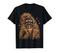 Hot Mess Bigfoot Coffee Is My Survival Juice Mujer Camiseta gráfica económica