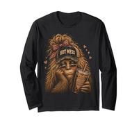 Hot Mess Bigfoot Coffee Is My Survival Juice Mujer Manga Larga