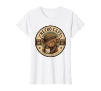 Hot Mess Caffeine Queen, Bonito Lazo Rosa café con Forma de Vaca de Las Highlands Camiseta gráfica económica, Mujer, Blanco, XL
