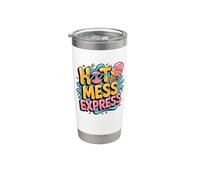 Hot Mess Express Ice Cream Gafas de sol divertidas Vaso térmico de acero inoxidable de doble pared