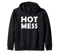Hot Mess Funny Mothers Day Costume For Mom/Sister Hot Mess Sudadera con Capucha