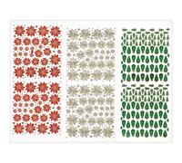 Hot Off The Press Dazzles Pegatinas Pequeas Poinsettias, Paquete de 3