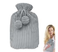 Hot Pack Bottle - Bolsa de agua caliente calentador de pies | Bolsa de agua de PVC con bolsa de agua aislada, paquete de agua prueba de fugas para invierno y clima frío Zorq