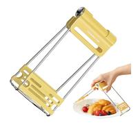Hot Plate Gripper - 18.3x9.5x4.4cm Anti-Scald Adjustable Clip, Stainless Steel Abs Silicone, Ergonomic Non-Slip Handle | Safe Kitchen Tool for Carrying Plates Bowls Home Catering Cooking Tasks
