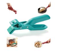 Hot Plate Gripper, Hot Plate Gripper Tongs, Multi-purpose Anti-Scald Bowl Holder Clip for Kitchen, Silicone Non-slip Heat Insulation Anti-Scald Clip, Microwave Oven Cooking Tongs (Green)