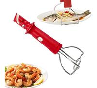 Hot Plate Gripper Tongs, Anti-Scald Double-Head Tool, Ergonomic Bowl Lifting Tongs, Non-Slip Kitchen Safety Gripper, Heat-Resistant Utensil for Restaurants Buffets and Camping