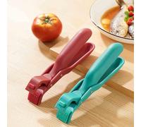 Hot Plate Grippers, Silicone Non-Slip Heat Insulation Anti-Scald Clip - One-Handed Bowl and Plate Holder with Non-Slip Silicone for Microwave, Oven, Cooking (2Pcs)