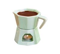 Hot Pot Cup - Ceramic Chocolate Fondue Mug, Butter and Cheese Melting Cup | Even-Heating Ceramic Fondue Mug for Chocolate, Sweet Snacks, Desserts | Perfect for Birthday, Christmas, Party, Home, Office