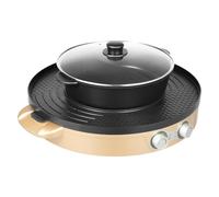Hot Pot, Electric Hotpot Pot, 2000W 220V Electric Grill, 2 en 1 Multifunctional Round Grill Table ElectricGrill Plate, for Dorm Home