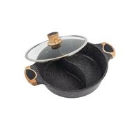 Hot Pot Olla Caliente Olla Caliente Con Divisor For Cocina, Utensilios De For Sopa Doble Cara, Shabu China Dos Sabores Comercial Cocina(28cm)