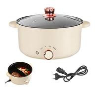 Hot Pot, Olla eléctrica de 4 L con compartimentos Antiadherente Crockpot de 1000 W con 3 Ajustes de Potencia para Cocinar Guisos Hacer Sopa Cocinar Fideos Freír Filetes y Saltear Verduras