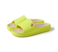 HOT POTATOES Gill, Chanclas Unisex Adulto, Verde Neon, 38 EU Ancho