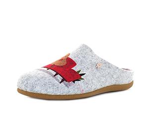 HOT POTATOES Haslach, Pantuflas Mujer, Gris, 36 EU