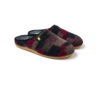 Hot Potatoes, Modelo SEBEKA, Zapatillas de estar por casa de lana con estampado de cuadros y pelo efecto borreguito para Hombre. Planta acolchada de pelo y extraíble, suela caucho natural y flexible.