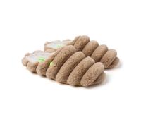 Hot Potatoes, Modelo WHALAN, Pantuflas zueco de pelo efecto twister, Zapatillas de estar por casa para Mujer, Ligeras y piso flexible, Planta de pelo suave. Suela de EVA reciclada
