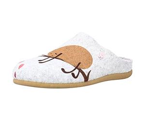 HOT POTATOES Musau, Pantuflas Mujer, Gris, 38 EU