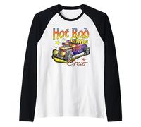 Hot Rod Girls Crew Damas con Muscle Cars Tuning modificación Camiseta Manga Raglan