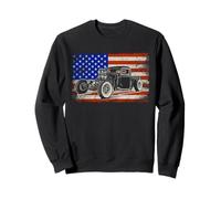 Hot Rod Rat Rod Bandera Americana Coche Clásico Patriot Auto Vibe Sudadera