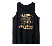 Hot Rod Rusty Car, Me Gustan los Bloques Grandes, Vintage Rat Rod Camiseta sin Mangas