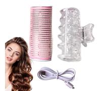 Hot Rollers Hair Curlers, Electric Hair Rollers, Self-Adhesive Curlers, Portable Hair Curlers, Achieve Salon Quality Curls at Home Portable Hair Curlers for Effortless Styling