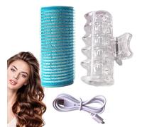 Hot Rollers Hair Curlers, USB Hair Roller, Electric Hair Curlers, Self-Adhesive Hair Rollers, Efficient Hair Curling Solution, Portable Heat Hair Rollers, Hair Curling Tools for All Types