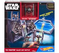 Hot Ruedas Star Wars Tie Fighter Die-Cast Playset Mattel