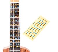 HOT SEAL Guía de dedo para ukelele, guía de diapasón, marcador de diapasón, etiqueta de marcador para practicar principiantes (colorido)