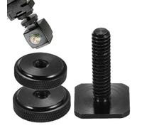 Hot Shoe Mount Double Screw 1/4 Inch, Metal Tripod Shoe Mount Adapter for Cameras, Camcorders, Photography, Video, Studio, Professional Enthusiasts