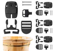 Hot Tub Spa Cover Clips | 4 Sets Spa Hot Tub Cover Clips Laatch Replacement Kit,Replace Latches Clip Lock with Keeys and Hardwares for Śpa Çover Straaps
