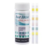 Hot Tub Test Strips, Accurate Pool Testing Kit, 100 Count Paper for Spa Water, Saltwater or Freshwater Maintenance, Long-Lasting Strips with Color Chart, 10x3cm Size