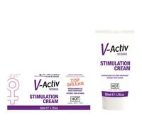 HOT V-Activ Crema Estimuladora Mujer 50ml - Crema Con Aceites Esenciales Para Potenciar El Bienestar Sensual