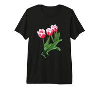 Hot Vibrant Red White KeAlly Triumph Tulipanes Formas Mania Camiseta Premium