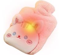 Hot Water Bag, Hand Feet Warmer with Animal Cover, Portable Cozy Cold Weather Warmer, Ideal para botella de agua fría para cuello, Shoulder y cuerpo completo, bolsa de agua caliente portátil