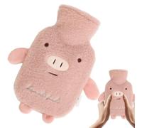 Hot Water Bottle - Botella de agua de 1 l con suave de dibujos animados, botella de agua caliente con suave | para piernas Shoulders Neck Back Travel School Camping Kids Women Men Winter