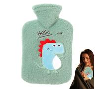 Hot Water Bottle with Soft Cover, 1L Warm Water Bag for Neck, PVC Shoulder and Hand Feet Warmer, Ideal for Menstrual Cramps and Hot Compress, Comfortable and Portable, 9.84x6.1 inches