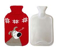 Hot Water Bottle with Washable Knitted Cover 0.5L Small Rubber Bottle Hot Water Bag for Body Warming Pain & Swelling Relief