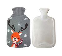 Hot Water Bottle with Washable Knitted Cover 0.5L Small Rubber Bottle Hot Water Bag for Body Warming Pain & Swelling Relief