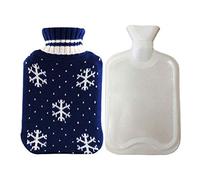 Hot Water Bottle with Washable Knitted Cover 0.5L Small Rubber Bottle Hot Water Bag for Body Warming Pain & Swelling Relief